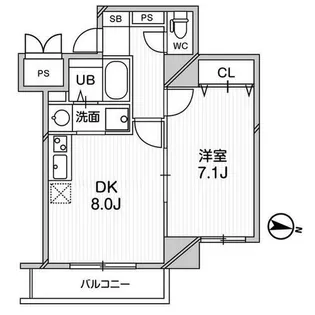 プレアデス千里山田【1階】の間取り