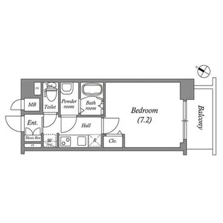 アドバンス神戸パーチェ【8階】の間取り