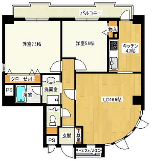 兵庫県神戸市東灘区鴨子ケ原1丁目【マンション】の間取り