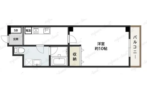 ミワパラディ荒本西【10階】の間取り