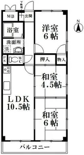 ラフォーレ綾羽【305号室】の間取り