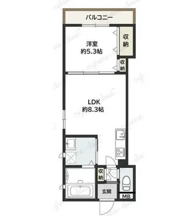 荒本フラワーレジデンス【1階】の間取り