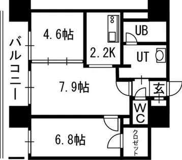 クレジデンス札幌・南4条【1202号室】の間取り