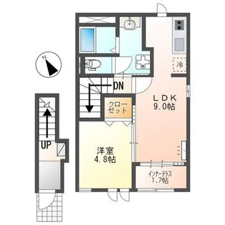 ハウゼ21Ⅱ【2階】の間取り