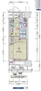 プレサンス大正フレンジ【0702号室】の間取り