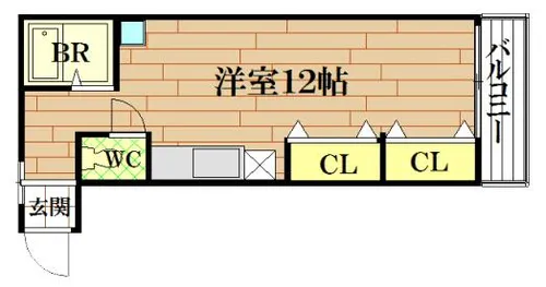 西晃荘【102号室】の間取り