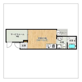 ガレット南福岡【201号室】の間取り