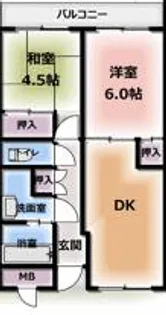 リーフ阪南【203号室】の間取り