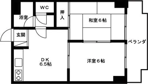 ユトリロ西松山【301号室】の間取り