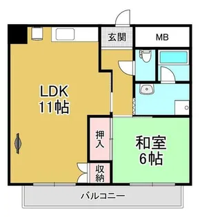 セントラルハイツ湊川【9階】の間取り