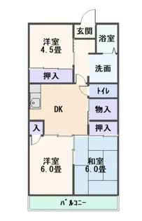 室賀レジデンス【5階】の間取り