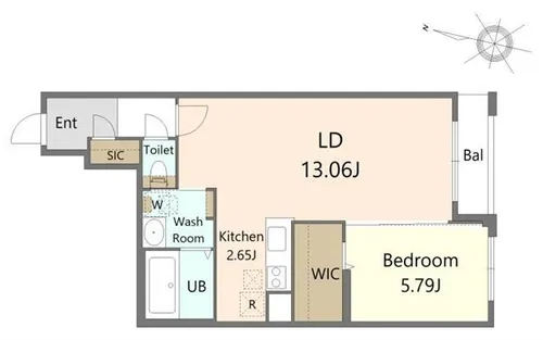 Alivis北23条【307号室】の間取り