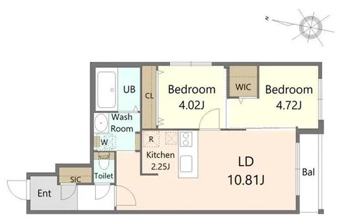 Alivis北23条【2階】の間取り