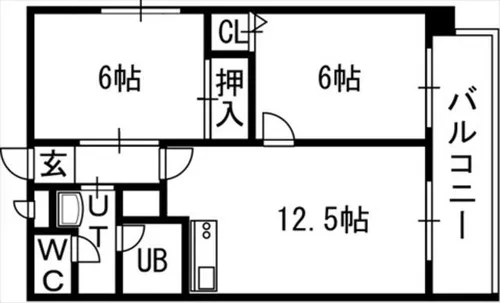 OMレジデンス札幌篠路【8階】の間取り