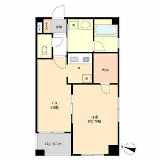 レインボーピア原【0501号室】の間取り