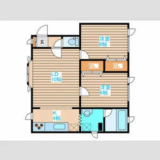 セントラルハイツミヤギ【3階】の間取り
