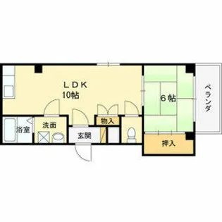 サンキプラザ今米【401号室】の間取り