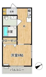 グリーンハイツ【208号室】の間取り