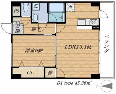 RADIANT【511号室】の間取り