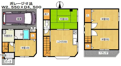 大阪府大阪市淀川区三津屋南3丁目【一戸建】の間取り