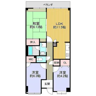 エクセル熊取【808号室】の間取り