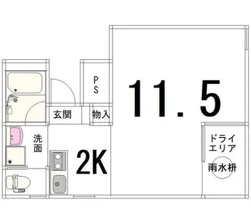 ことぶき荘【101号室】の間取り