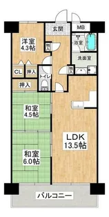 コンフォート明石宮の上【5階】の間取り