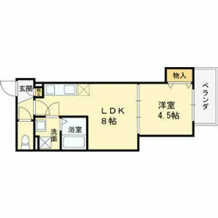 クレアール八戸ノ里【2階】の間取り