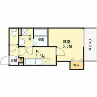 クレアール八戸ノ里【2階】の間取り