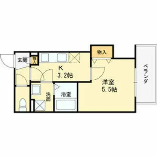 クレアール八戸ノ里【2階】の間取り