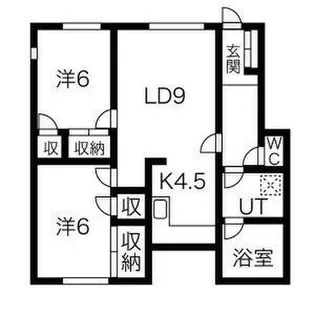 北海道札幌市北区新琴似十二条14丁目【アパート】の間取り