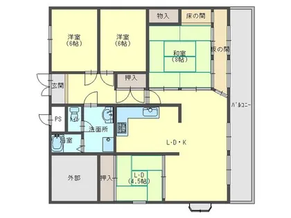メゾン瓜生堂【212号室】の間取り