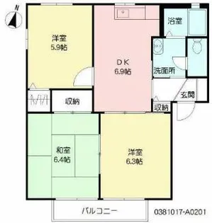 福岡県豊前市大字吉木【アパート】の間取り