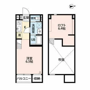 ヴィレッタ若江岩田【2階】の間取り