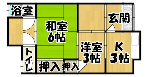 大阪府泉大津市曽根町1丁目【テラスハウス】の間取り