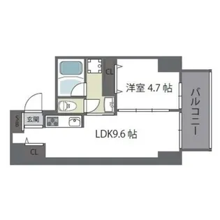 グランガーデン足代新町【4階】の間取り