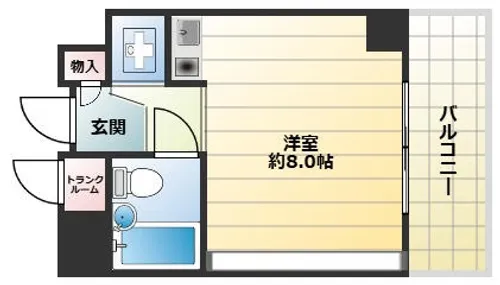 ライオンズマンション神戸西元町【702号室】の間取り