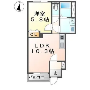 プランドール【101号室】の間取り
