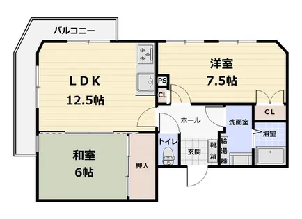 グランドハイツ富士【201号室】の間取り