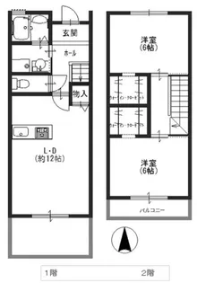兵庫県明石市朝霧町3丁目【テラスハウス】の間取り