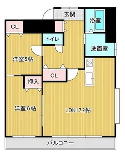 タワーマンション・シーザリオン【1401号室】の間取り