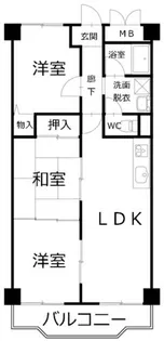 コーポ春日丘【3階】の間取り