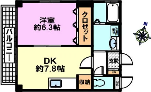 エミネンス国香【8階】の間取り