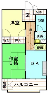 石町エメラルドハイツ【3階】の間取り