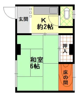 西橘通2丁目住居【2号室】の間取り