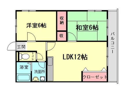 福岡県直方市大字植木【マンション】の間取り
