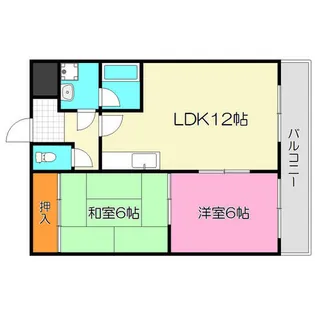 大阪府東大阪市長田東1丁目【マンション】の間取り