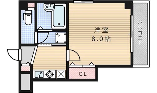 コンティニュー千代崎【4階】の間取り