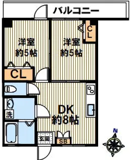氷室マンション【2階】の間取り