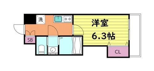 Luxe緑橋【4階】の間取り